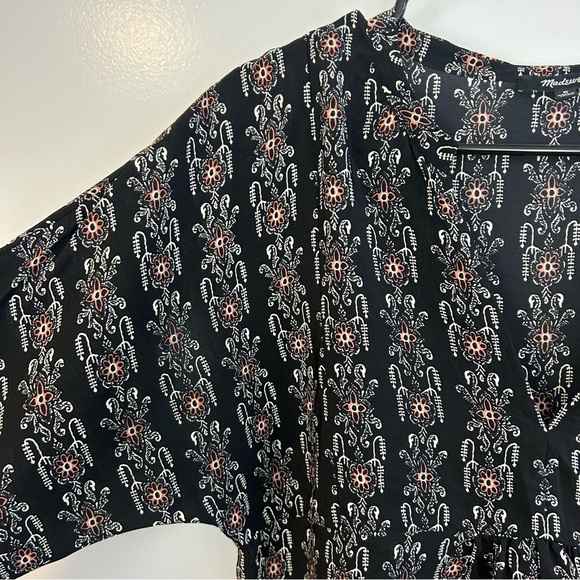 Madewell Bohème Popover 100% Silk Boho V-neck Blouse Size Medium - Picture 4 of 13
